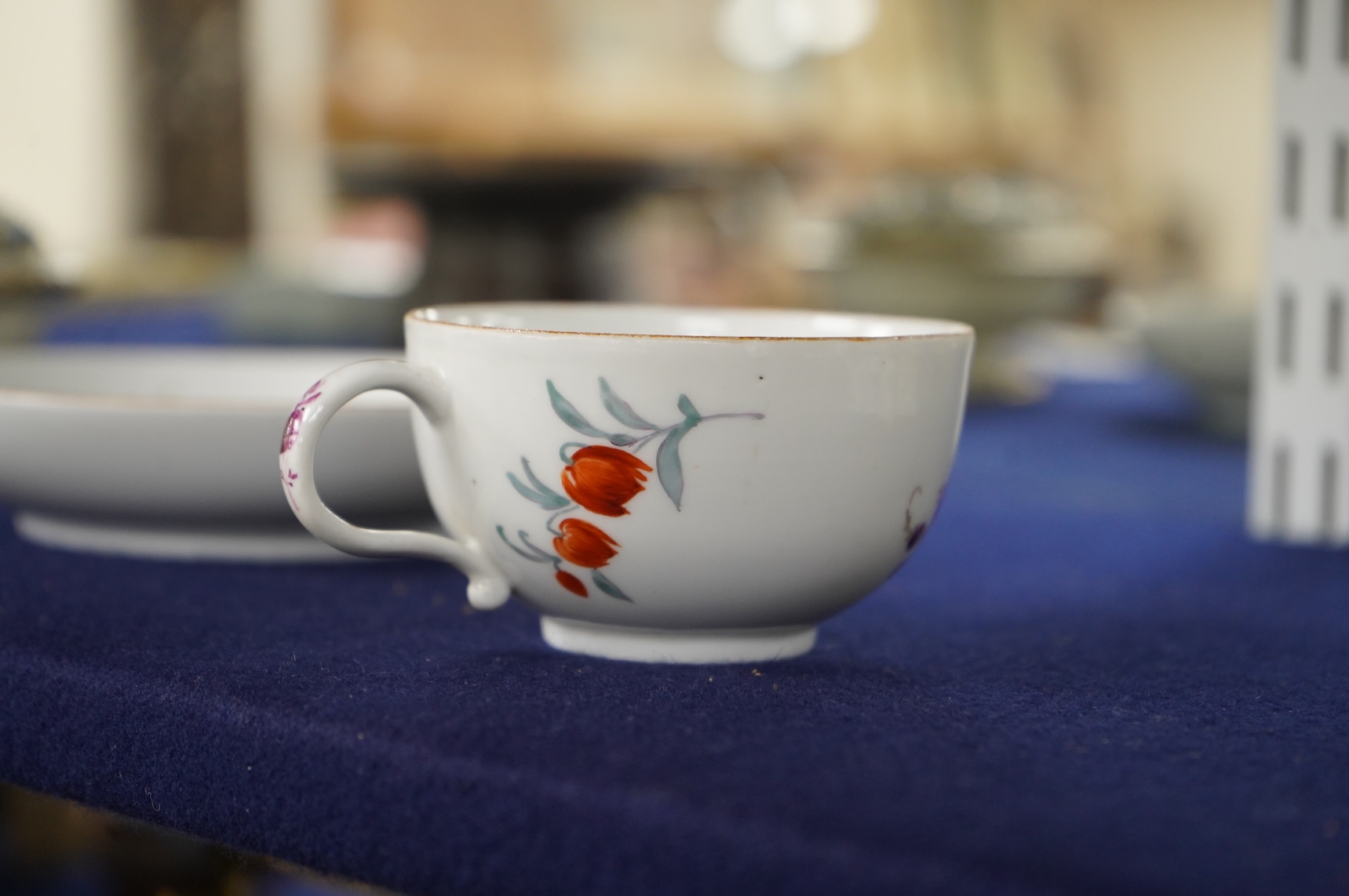 A Meissen Marcolini cup and saucer, 13.5cm diameter.